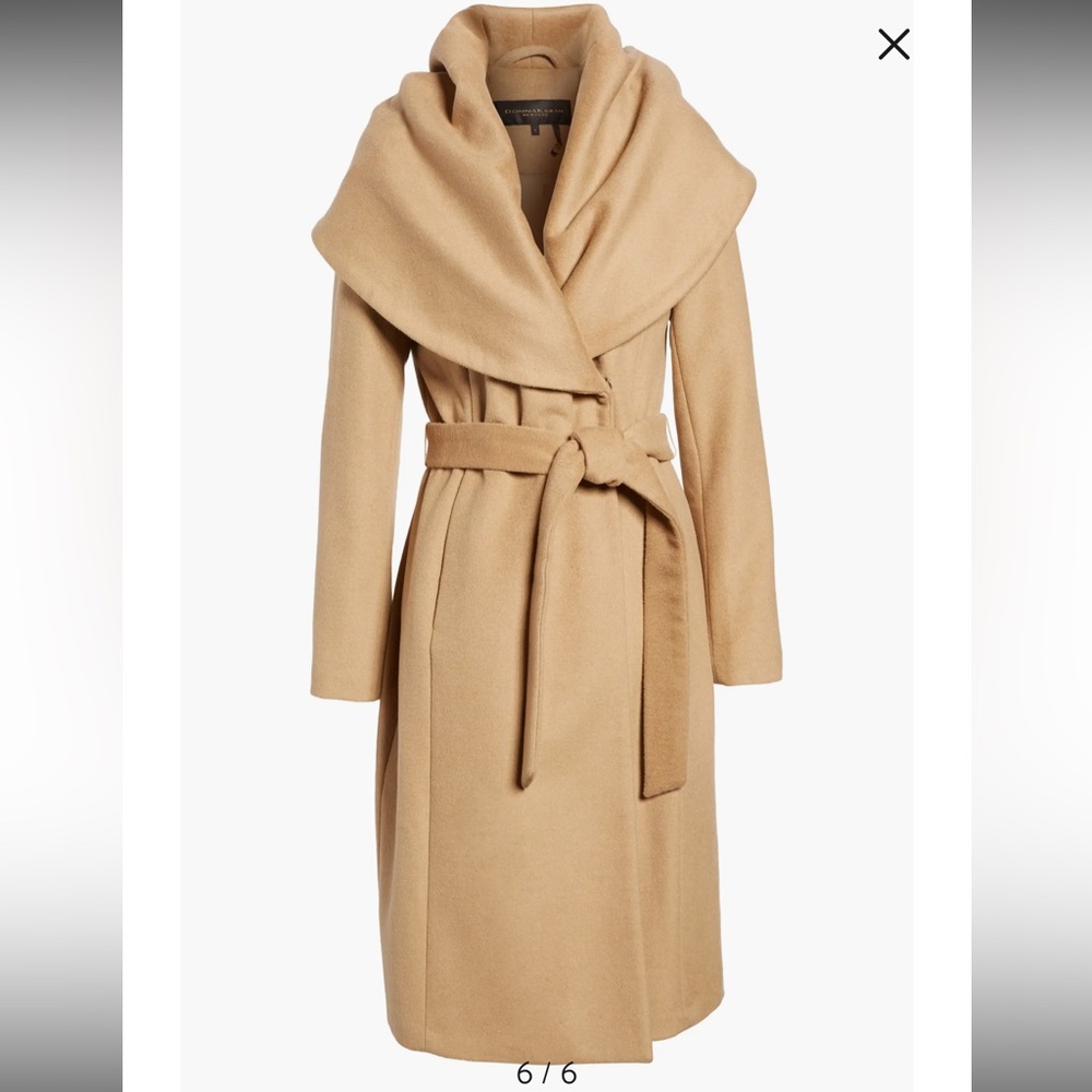 Donna Karan Camel Wrap Coat